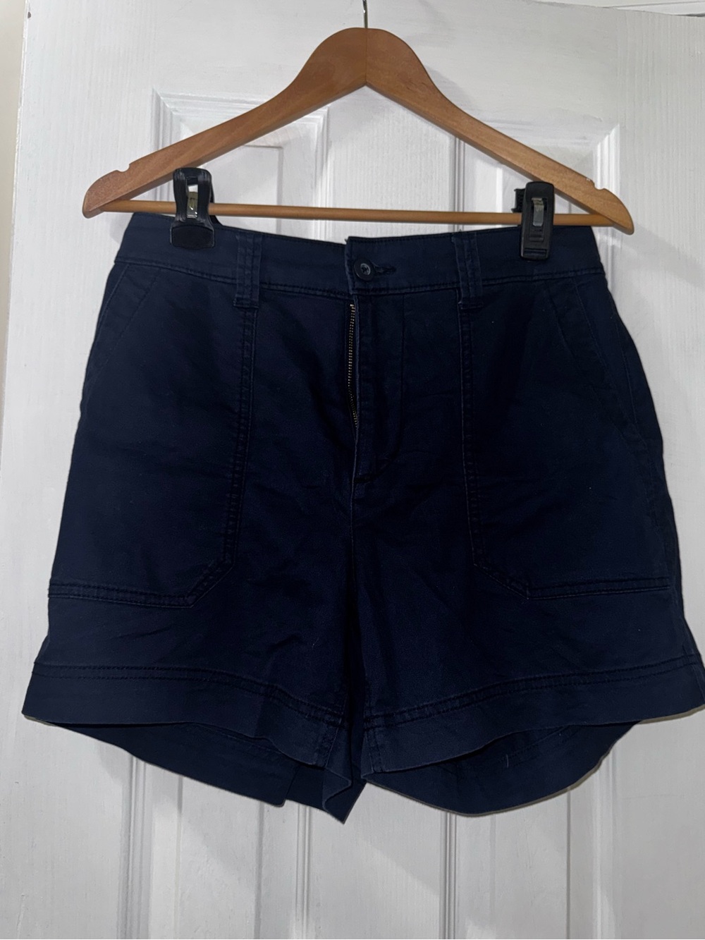 Old Navy Women’s Size M Navy High Rise Utility Shorts Stretch Cotton